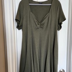 Torrid size 2 GUC Olive Rib Knit Skater Dress